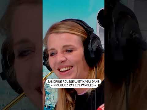 Sandrine Rousseau et Nagui dans « N’oubliez pas les paroles »