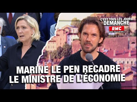 MARINE LE PEN RECADRE LE MINISTRE DE L’ÉCONOMIE