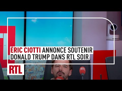 Éric Ciotti annonce soutenir Donald Trump