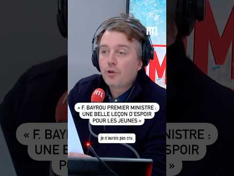 « François Bayrou Premier ministre, c’est une belle leçon d’espoir pour les jeunes » 🤣